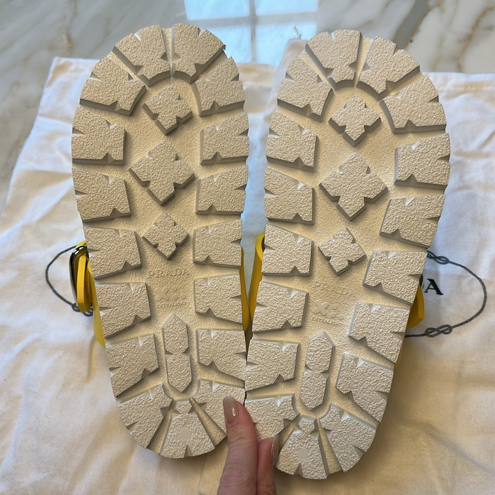 NWOT Prada Yellow Sandals - Picture 6 of 8